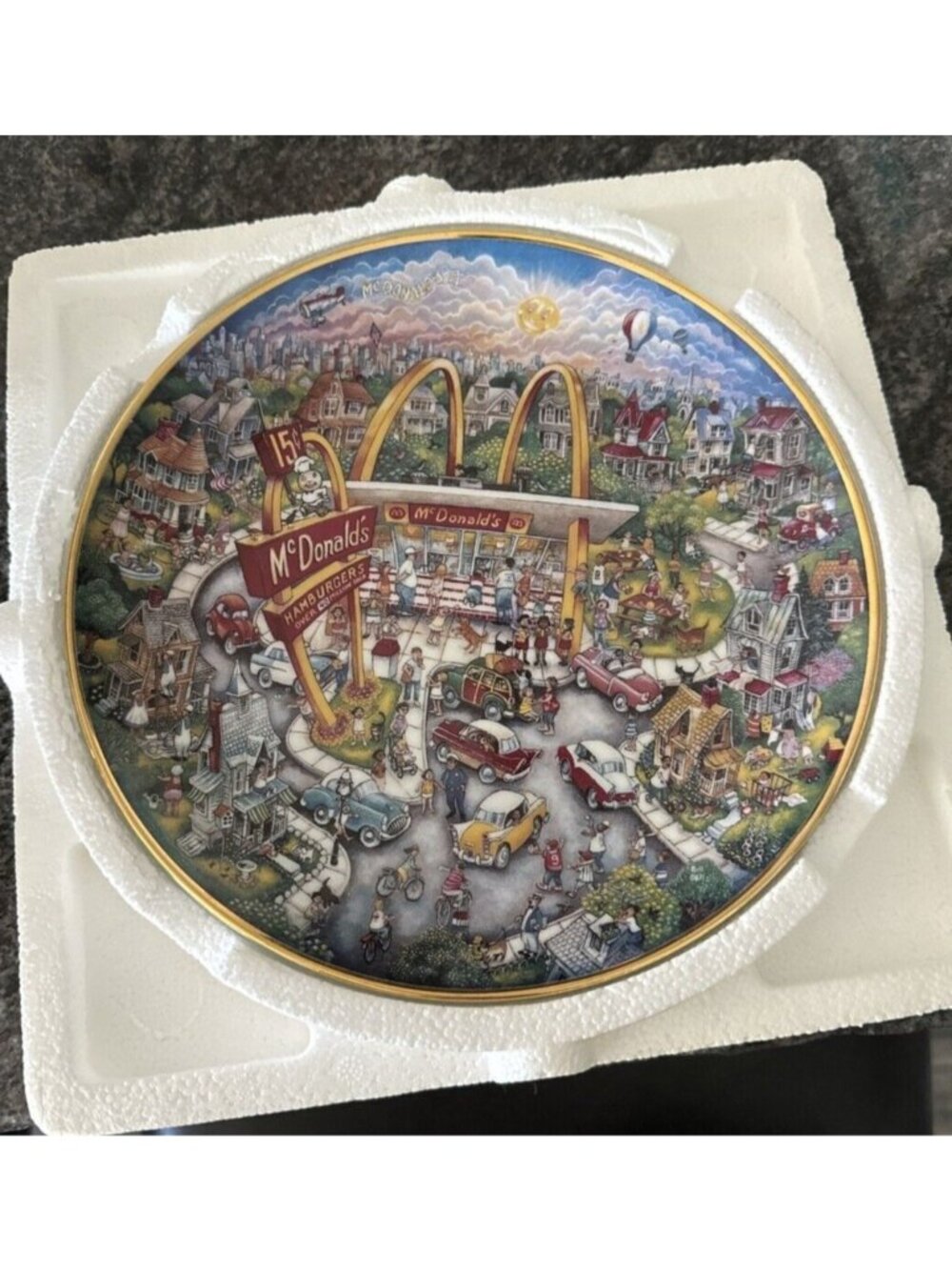 McDonalds Golden Moments Limited Edition Collector Plate Bill Bell Franklin Mint - Picture 6 of 6